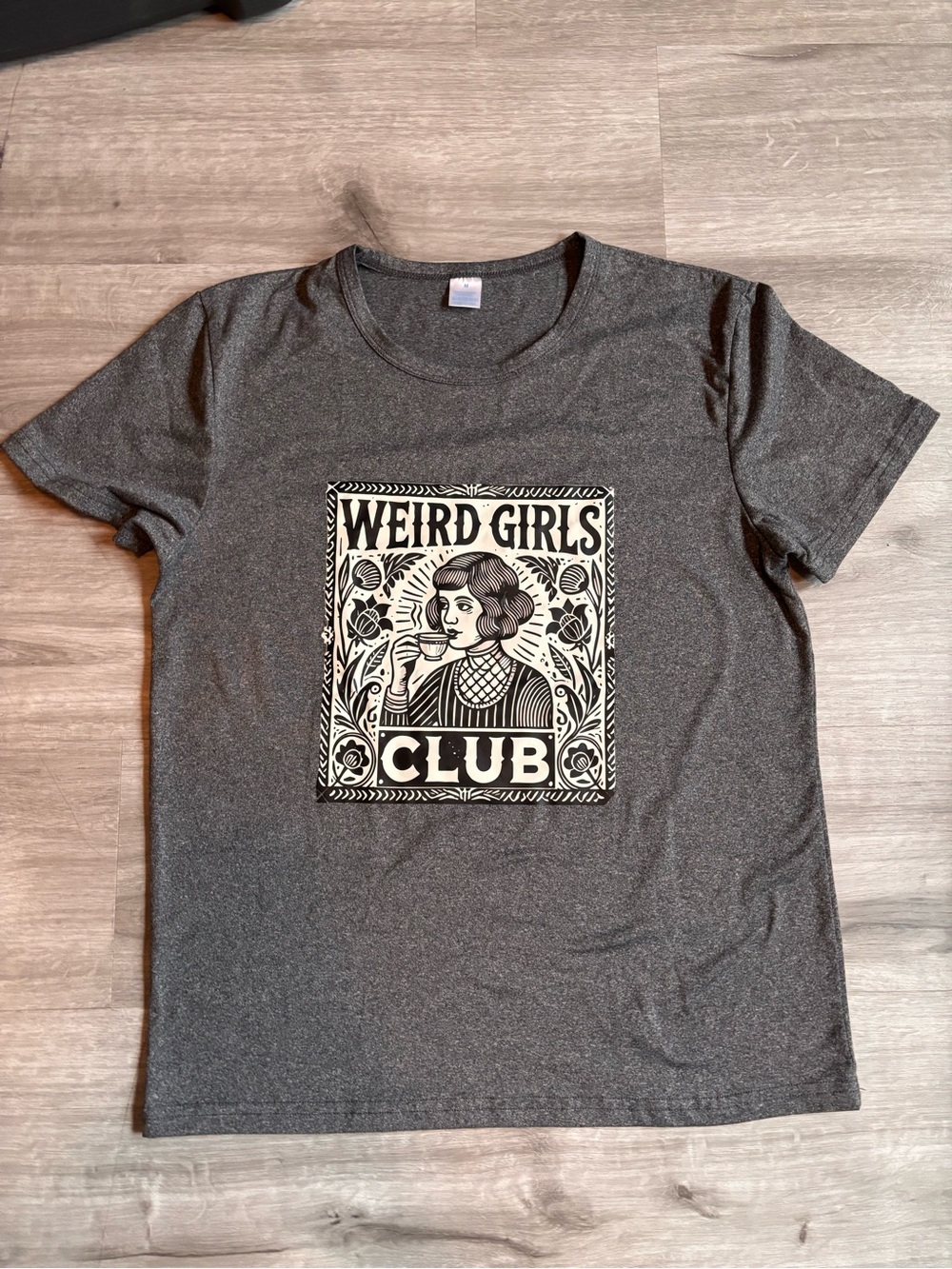 Weird Girls Club Graphic Tee - Dark Heather Gray